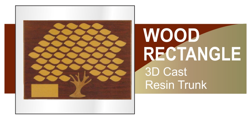 Wood Rectangle RT Series Donor Tree Plaque